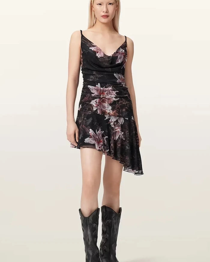 AllSaints asimetrik elbise BEA
