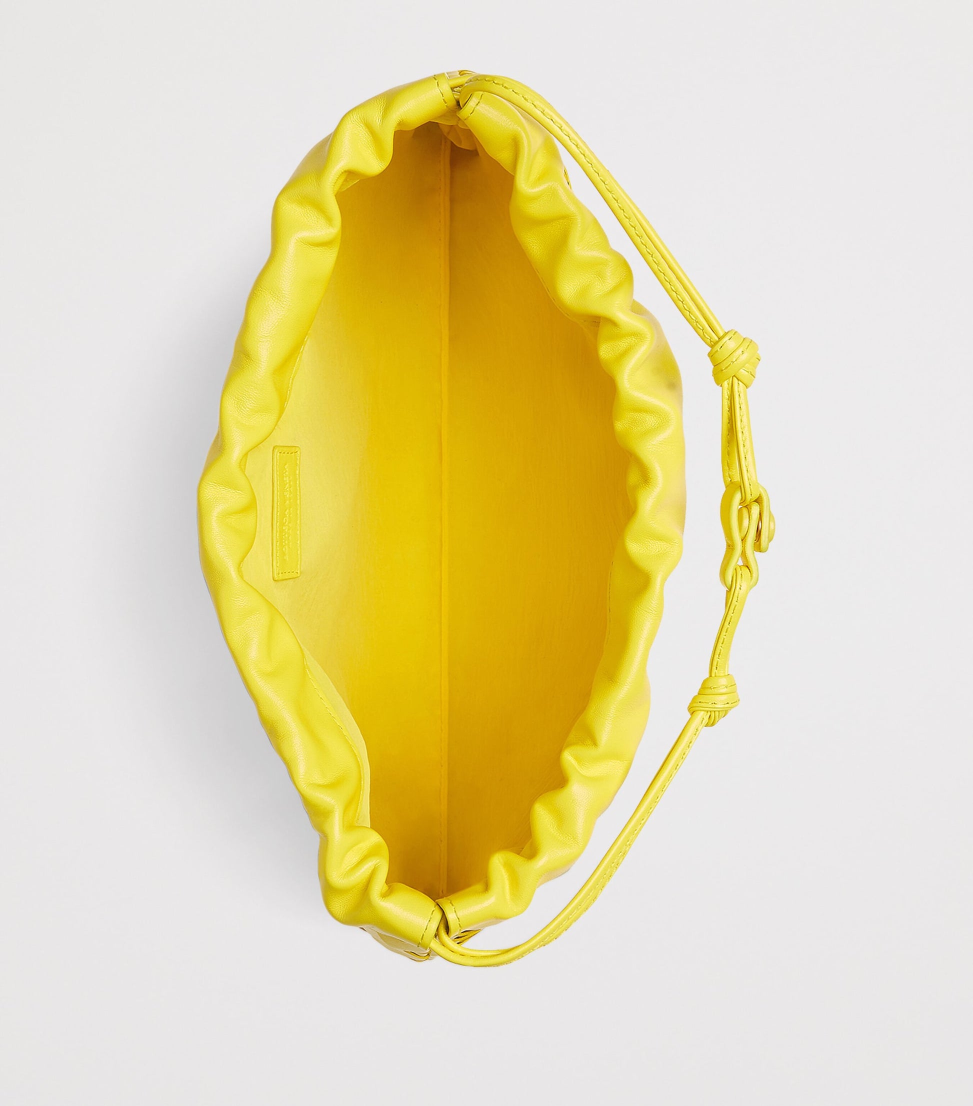 Bottega Veneta Yellow Medium Leather Dustbag Clutch Bag