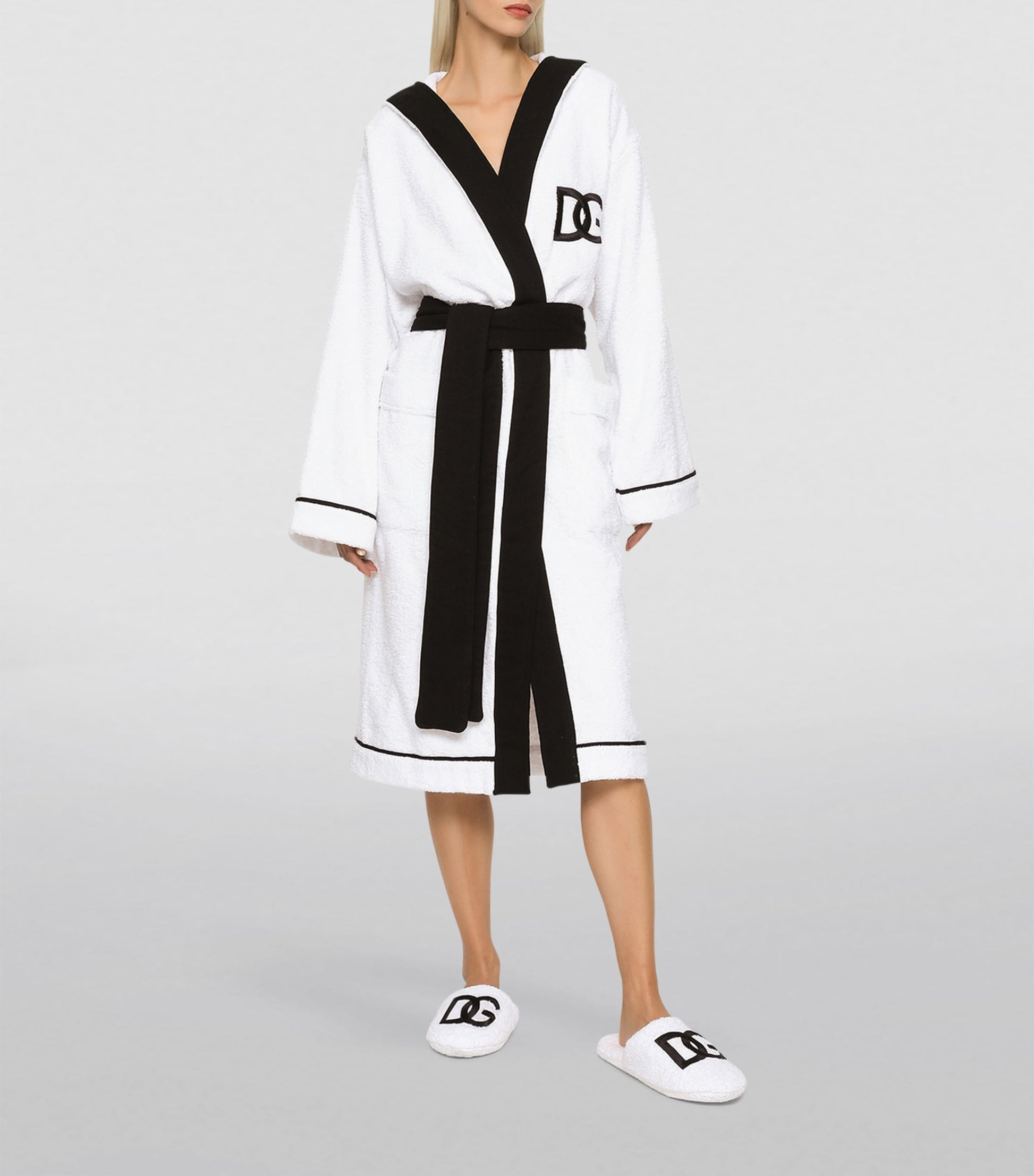 Dolce & Gabbana Casa Terry Cotton DG Logo Robe