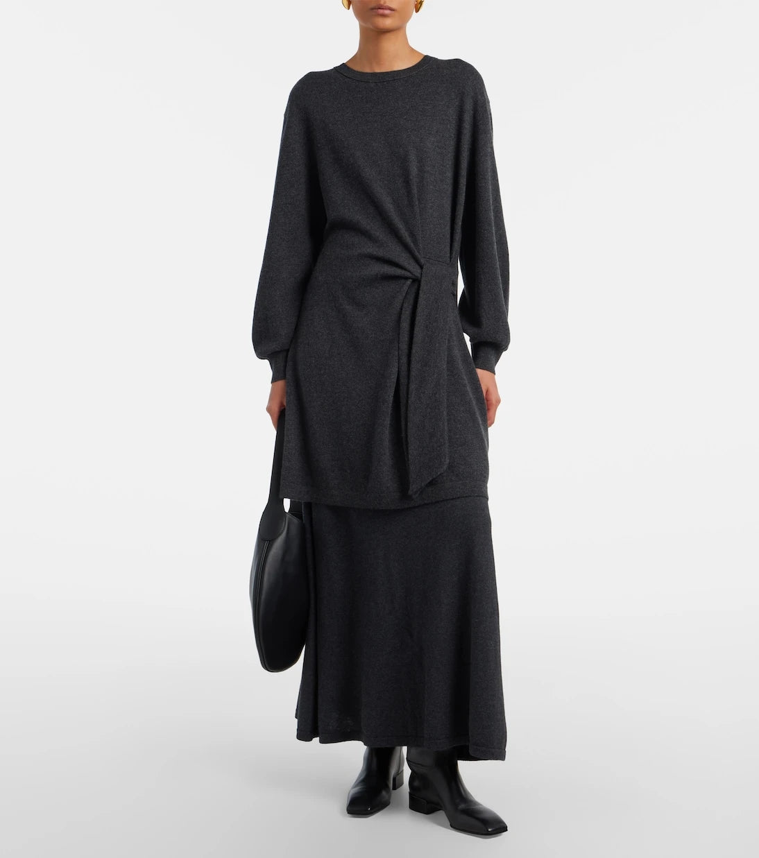 Lisa Yang - Abrielle gathered cashmere sweater dress