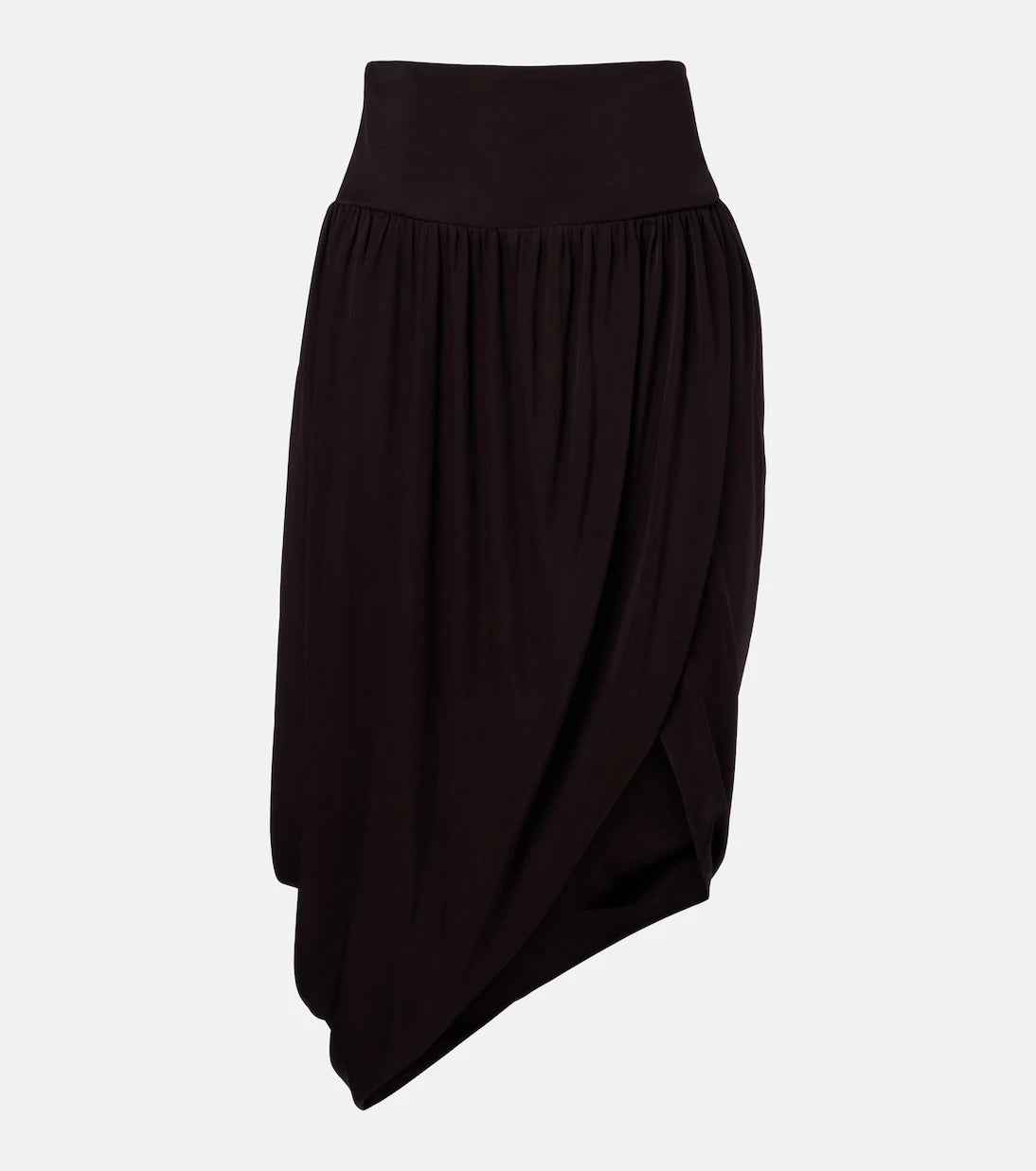 Alaïa - تنورة متوسطة الطول من الجيرسيه الملتوي غير المتماثل
