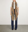Wool-Silk Check Scarf