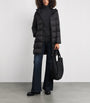 Max Mara Black Down Quilted Longline Jacket
