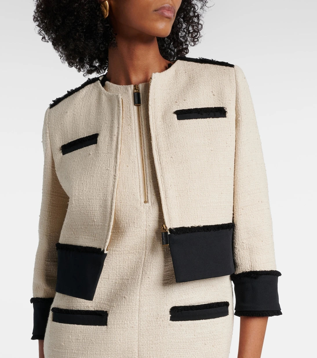 Max Mara - جاكيت باجايا من مزيج القطن والكتان