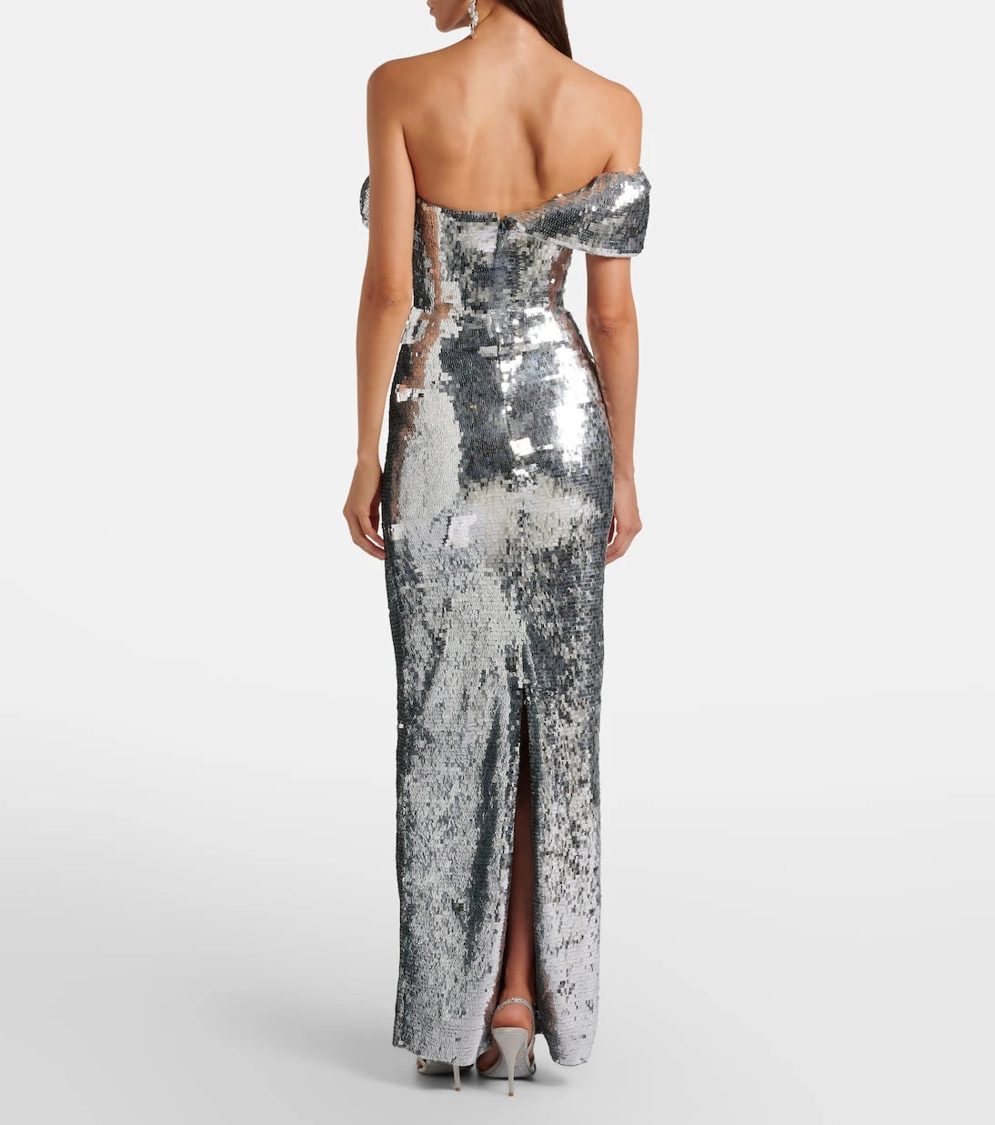 Rachel Gilbert - Tamzin sequined one-shoulder gown
