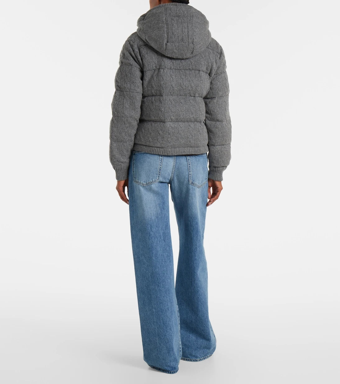 Polo Ralph Lauren - Cable-knit wool and cashmere puffer jacket