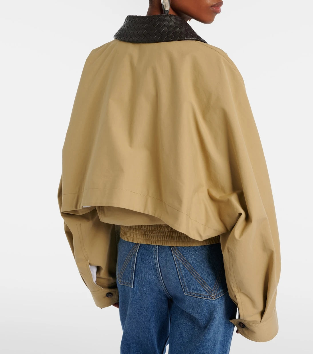 Bottega Veneta - Intrecciato leather-trimmed blouson