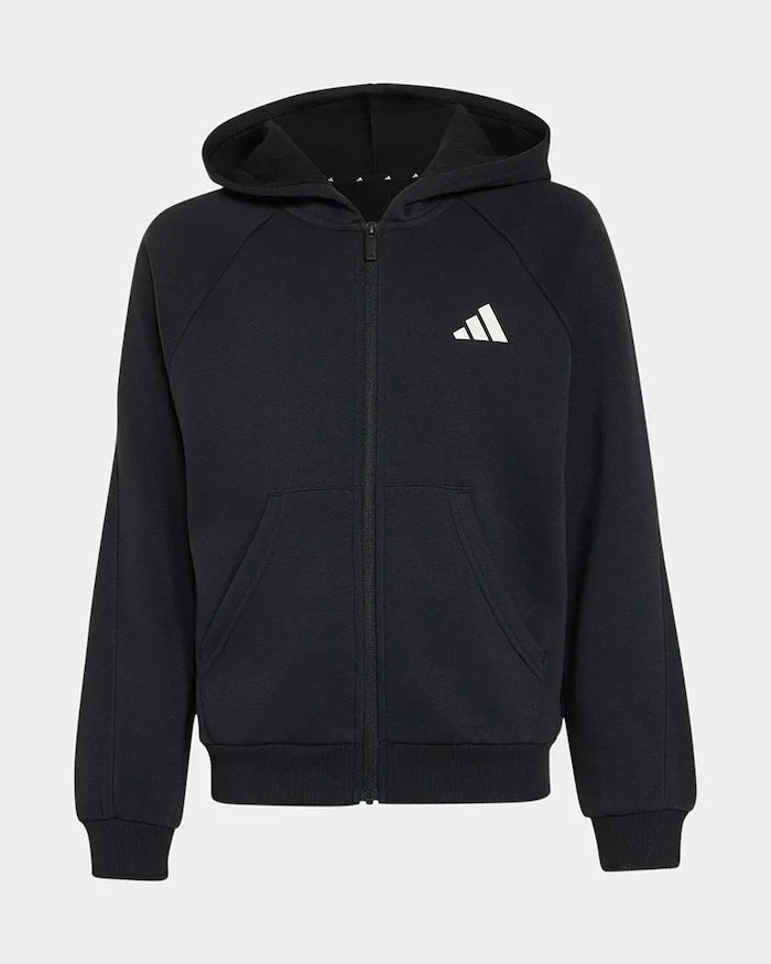 adidas çocuklar için pamuklu fermuarlı kapüşonlu sweatshirt