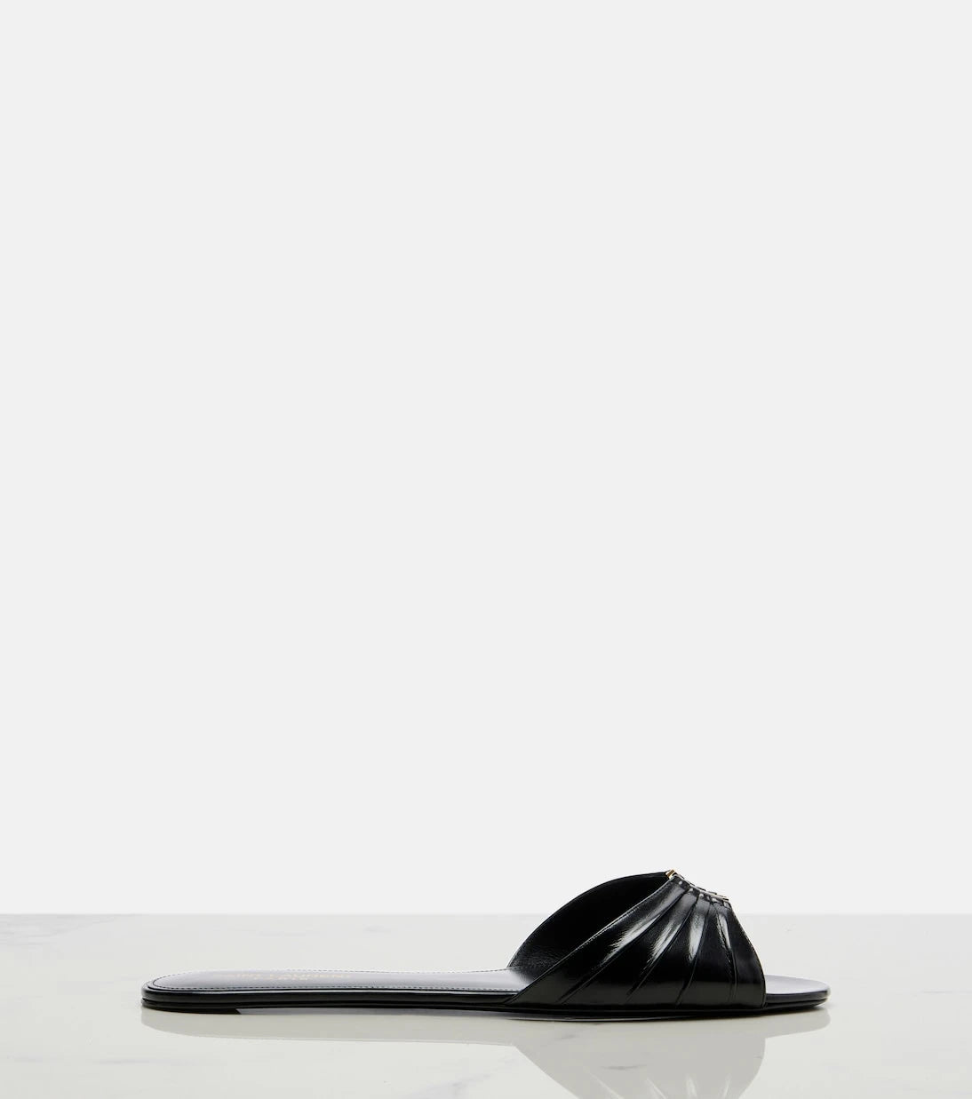 Saint Laurent - Cassandre leather slides