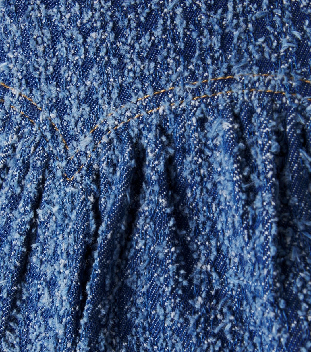 Self-Portrait Kids - Bouclé denim skirt