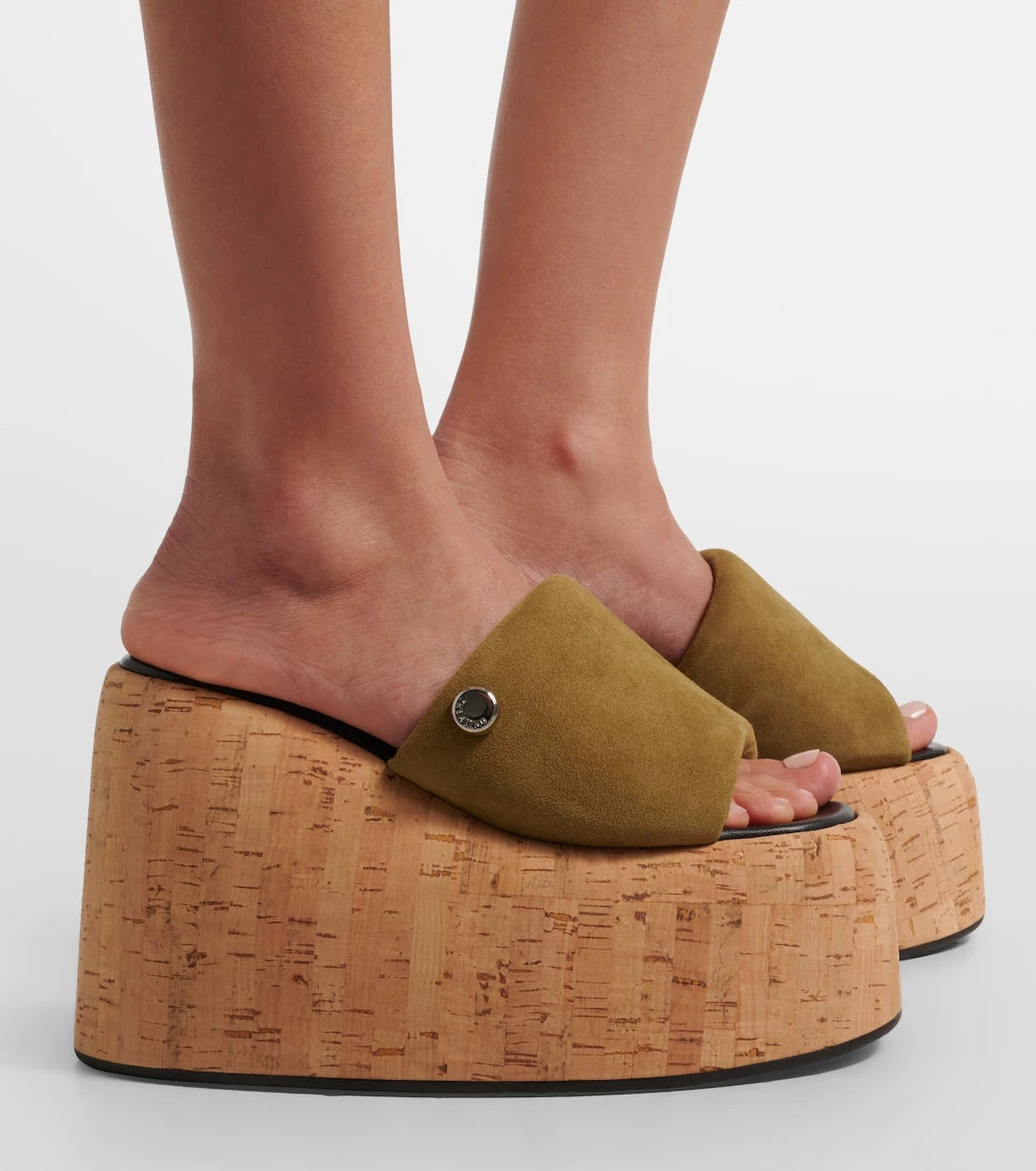 The Attico - Mochi suede platform slides