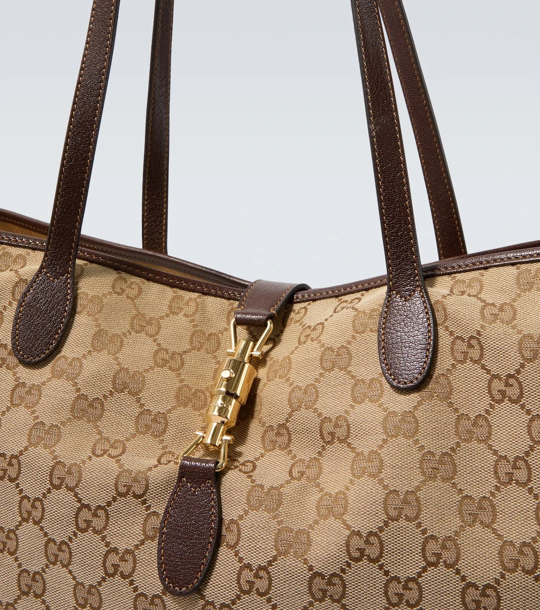 Gucci - حقيبة يد كبيرة جاكي جي جي كانفاس من قوتشي