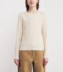 ME+EM Ivory Cotton-Blend Ribbed Top
