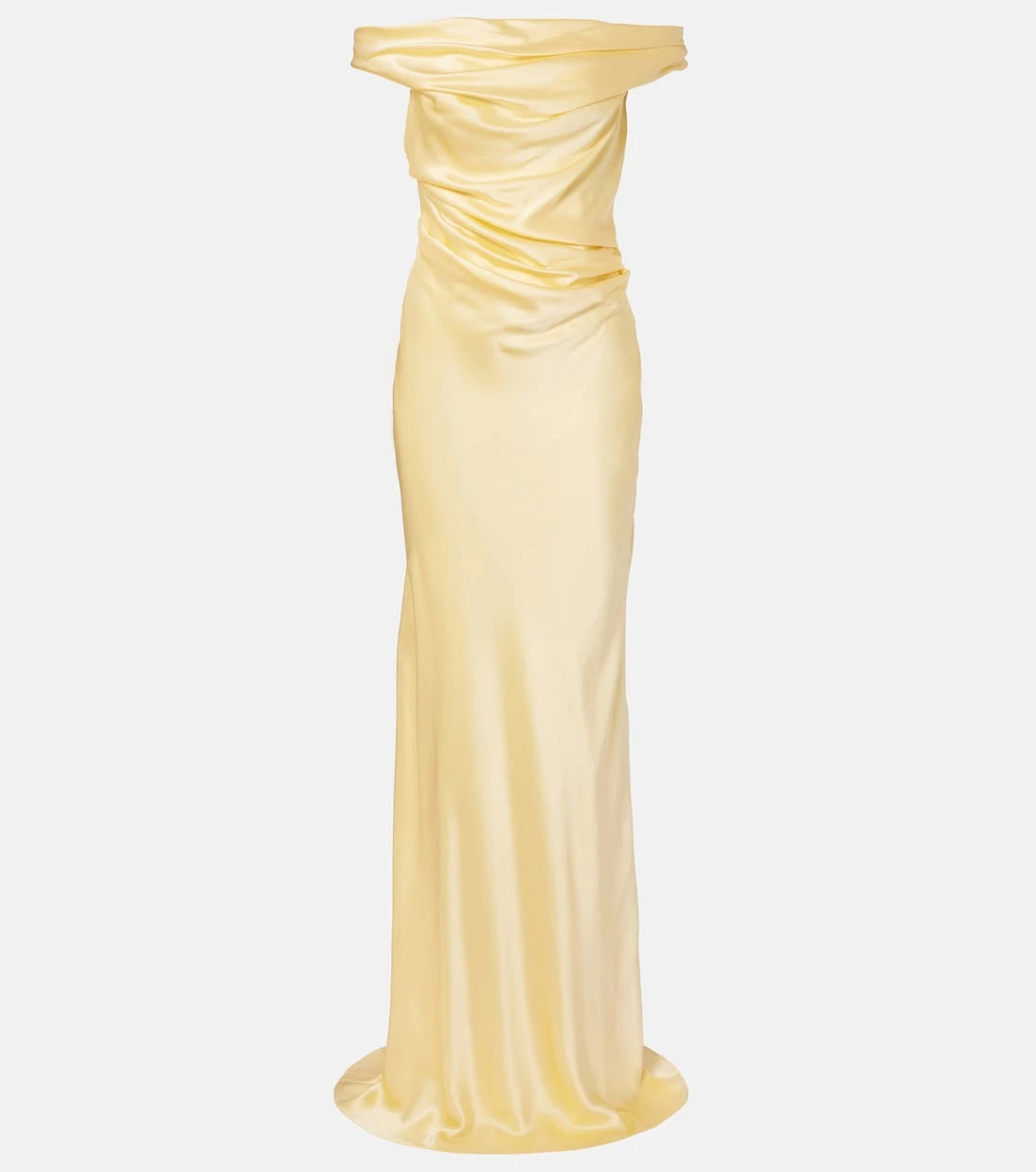 The Sei - Bardot draped silk charmeuse gown