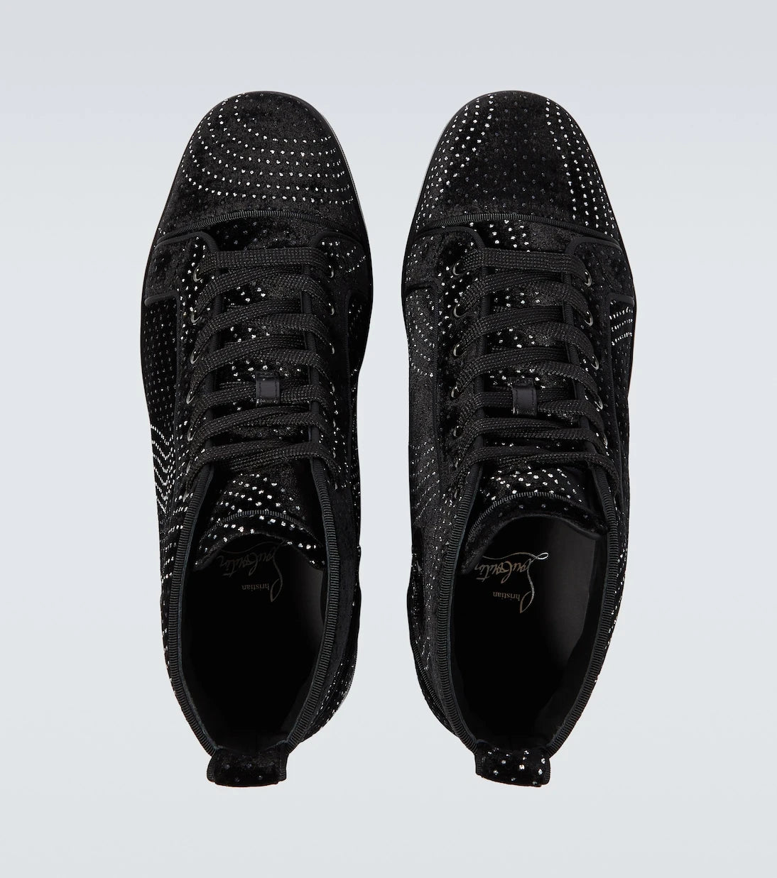 Christian Louboutin - Louis suede embellished sneakers