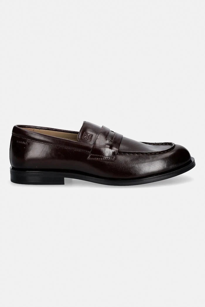 Кожени мокасини Calvin Klein ESS RUBBER PENNY LOAFER POL LTH