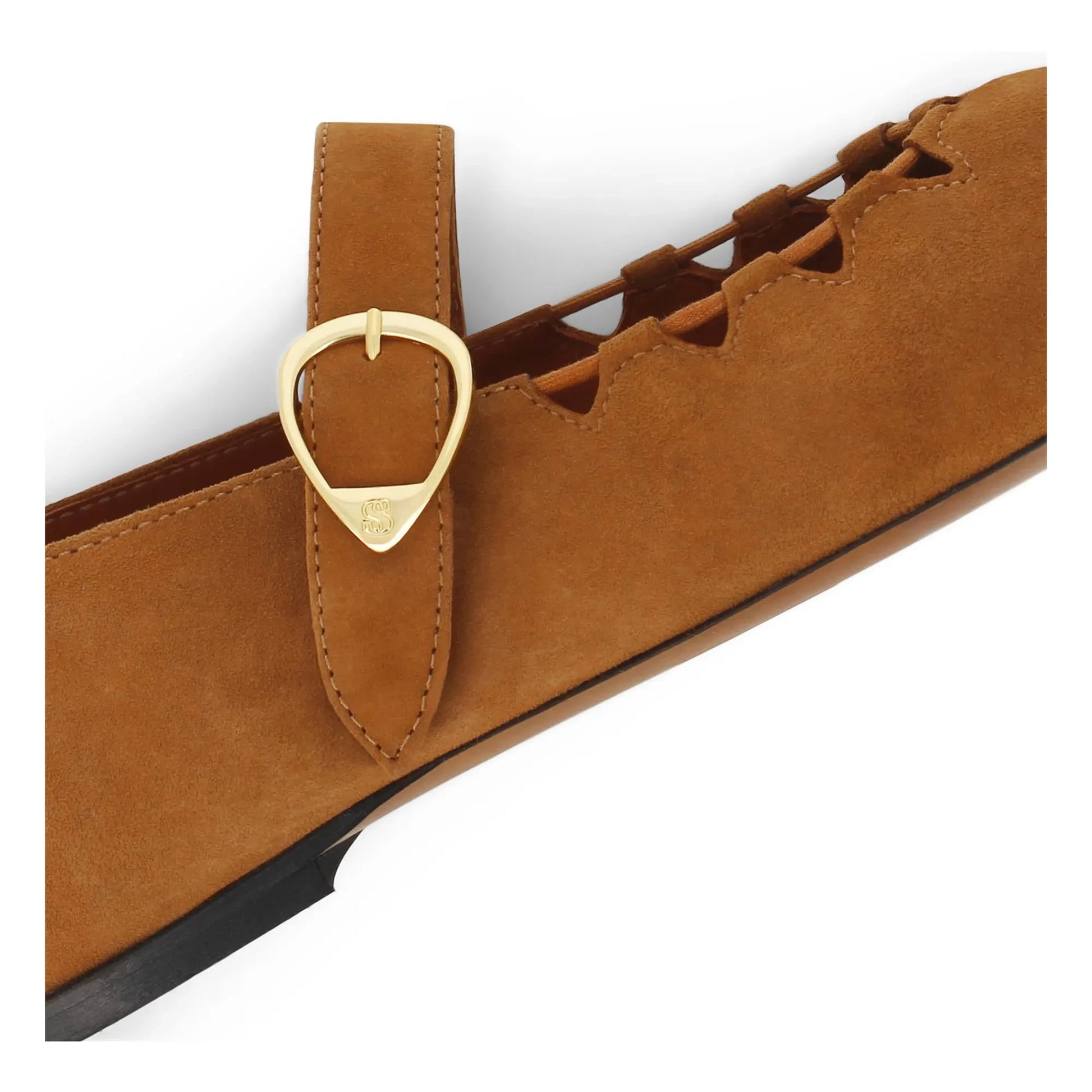 Socque Paris - Ballerinas Ginger Daim | Camel
