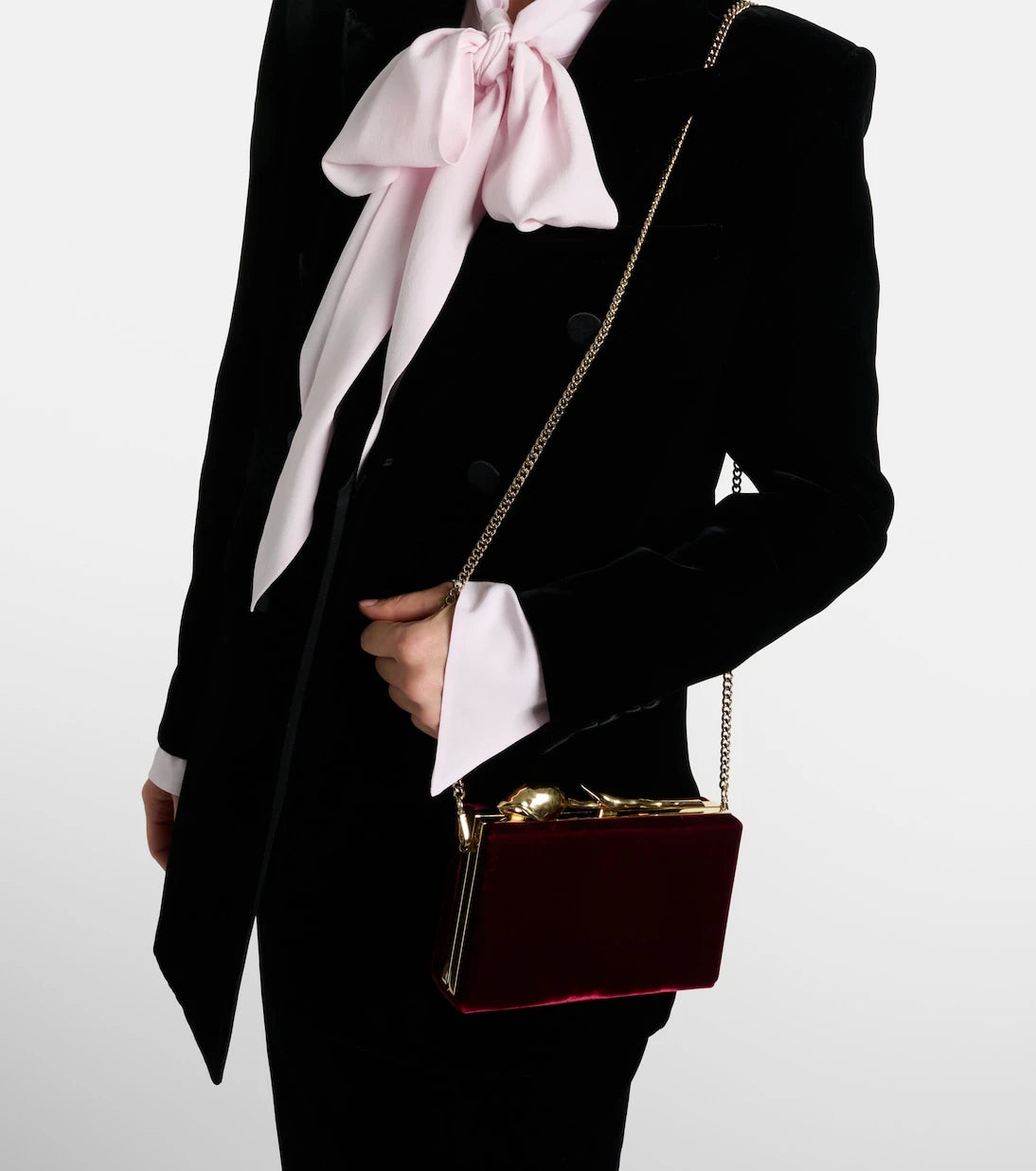 Erdem - Bloom Mini velvet clutch