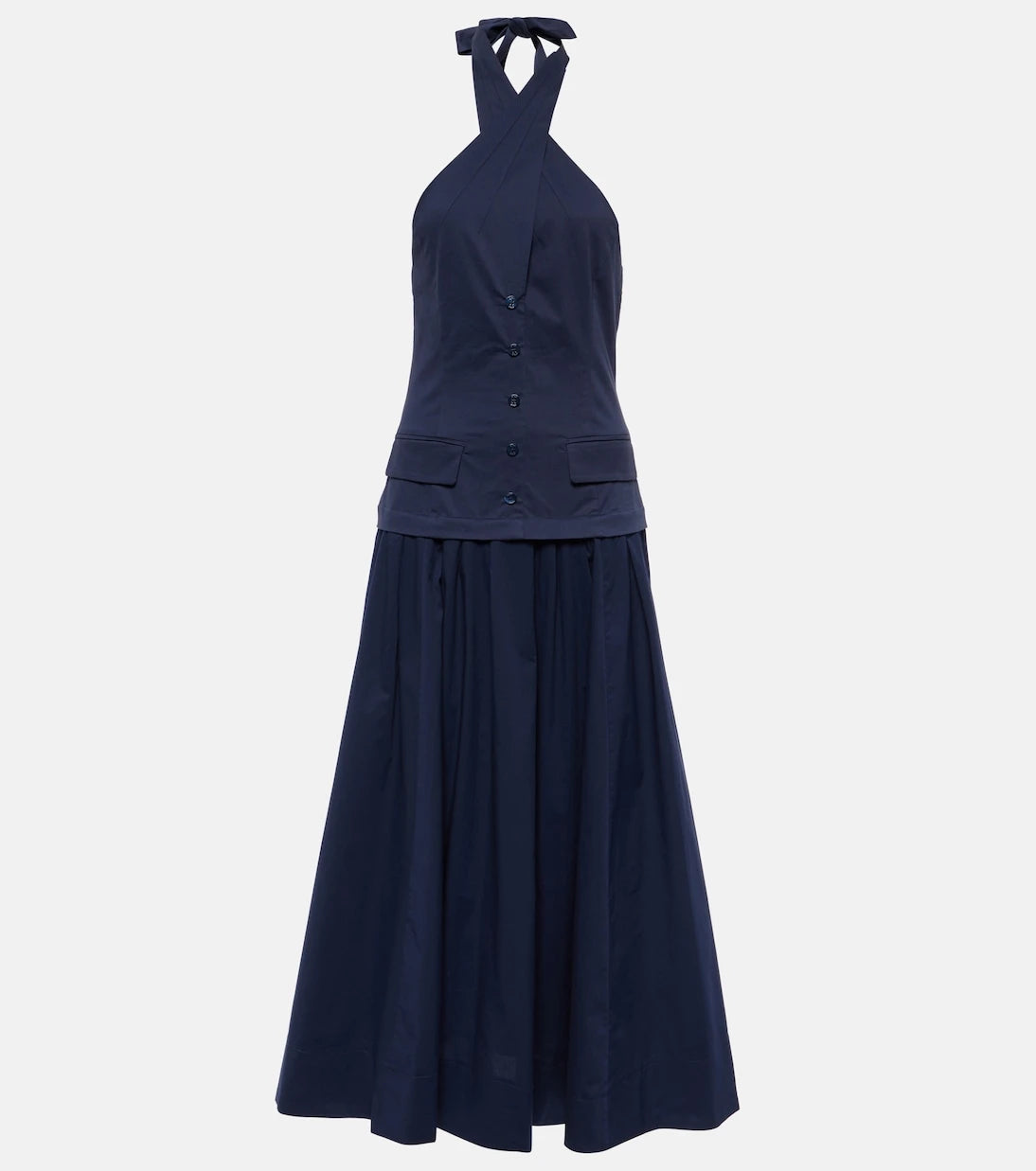 Staud - Harrington chino and poplin maxi dress