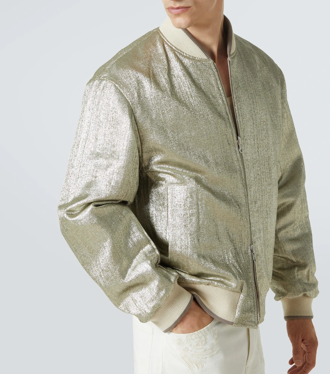 Dries Van Noten - Embroidered cotton bomber jacket
