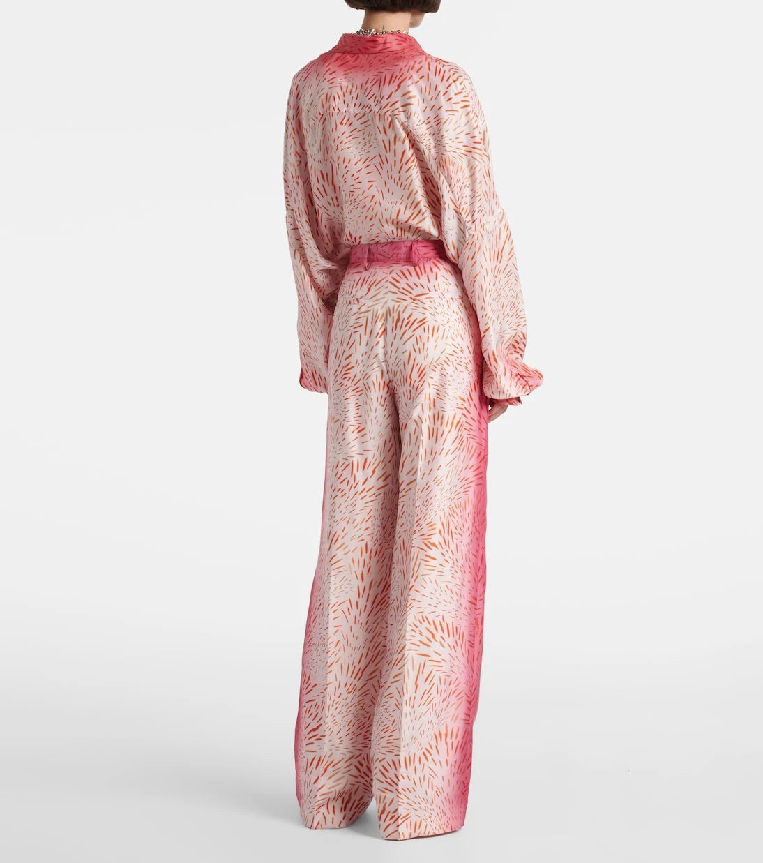 Dries Van Noten - Printed silk wide-leg pants