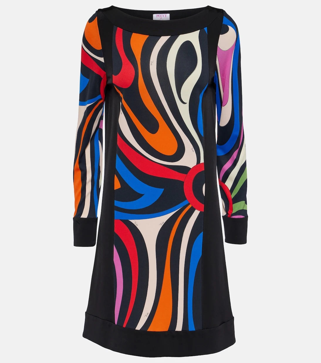 Pucci - فستان شيفت مطبوع بنقشة Marmo