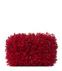 Jimmy Choo Red Flower-Embellished Cloud Clutch Bag