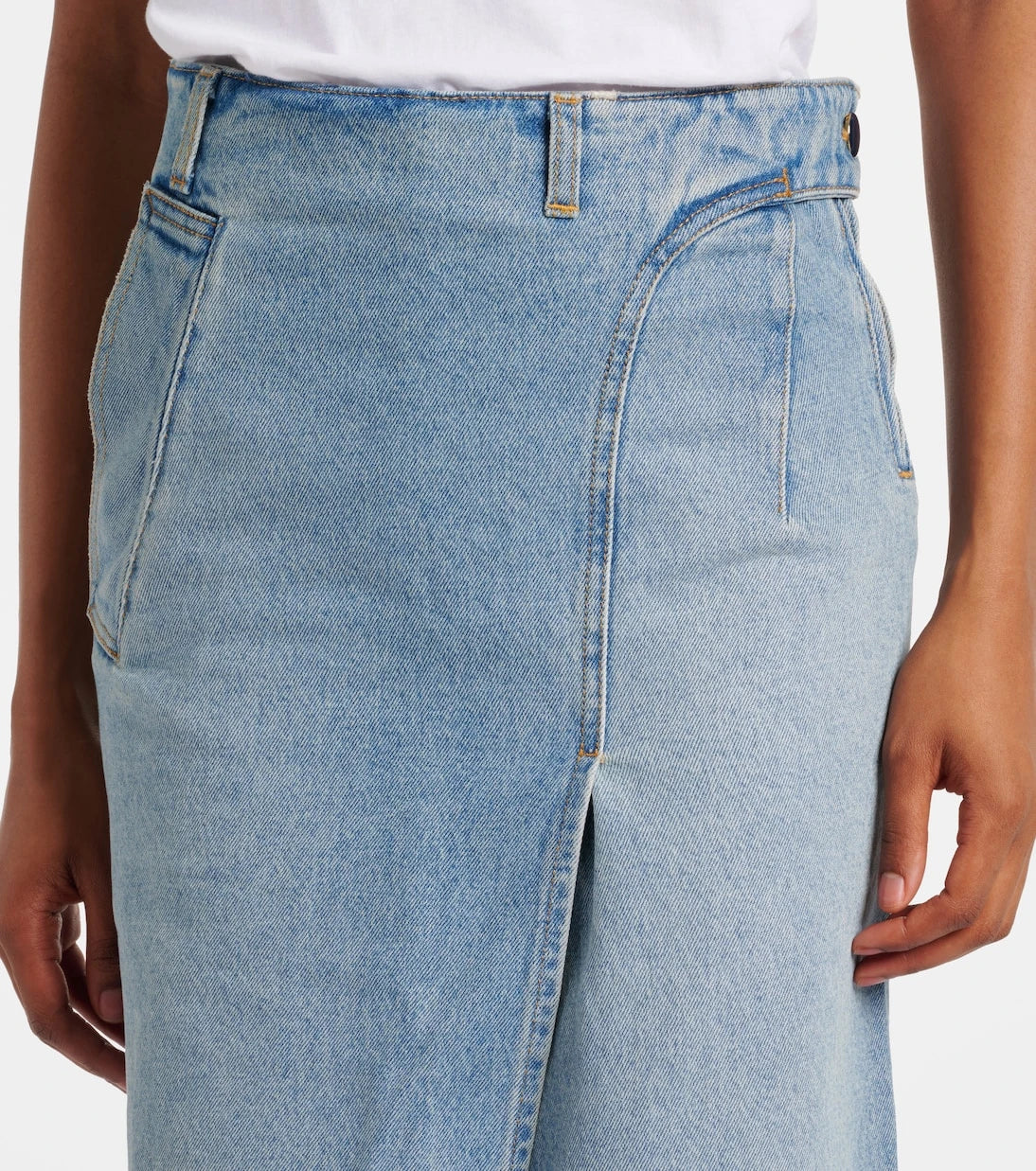 Victoria Beckham - Denim wrap skirt