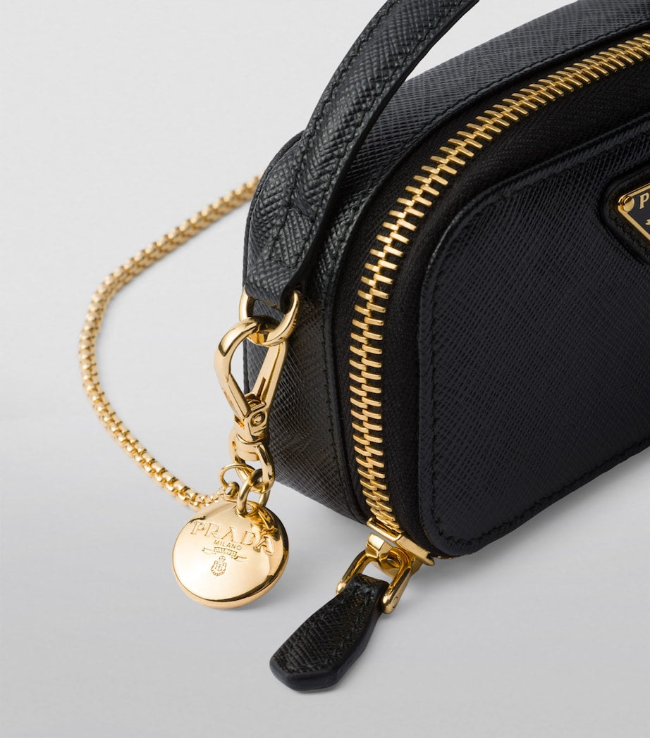 Prada Black Saffiano Leather Mini Pouch