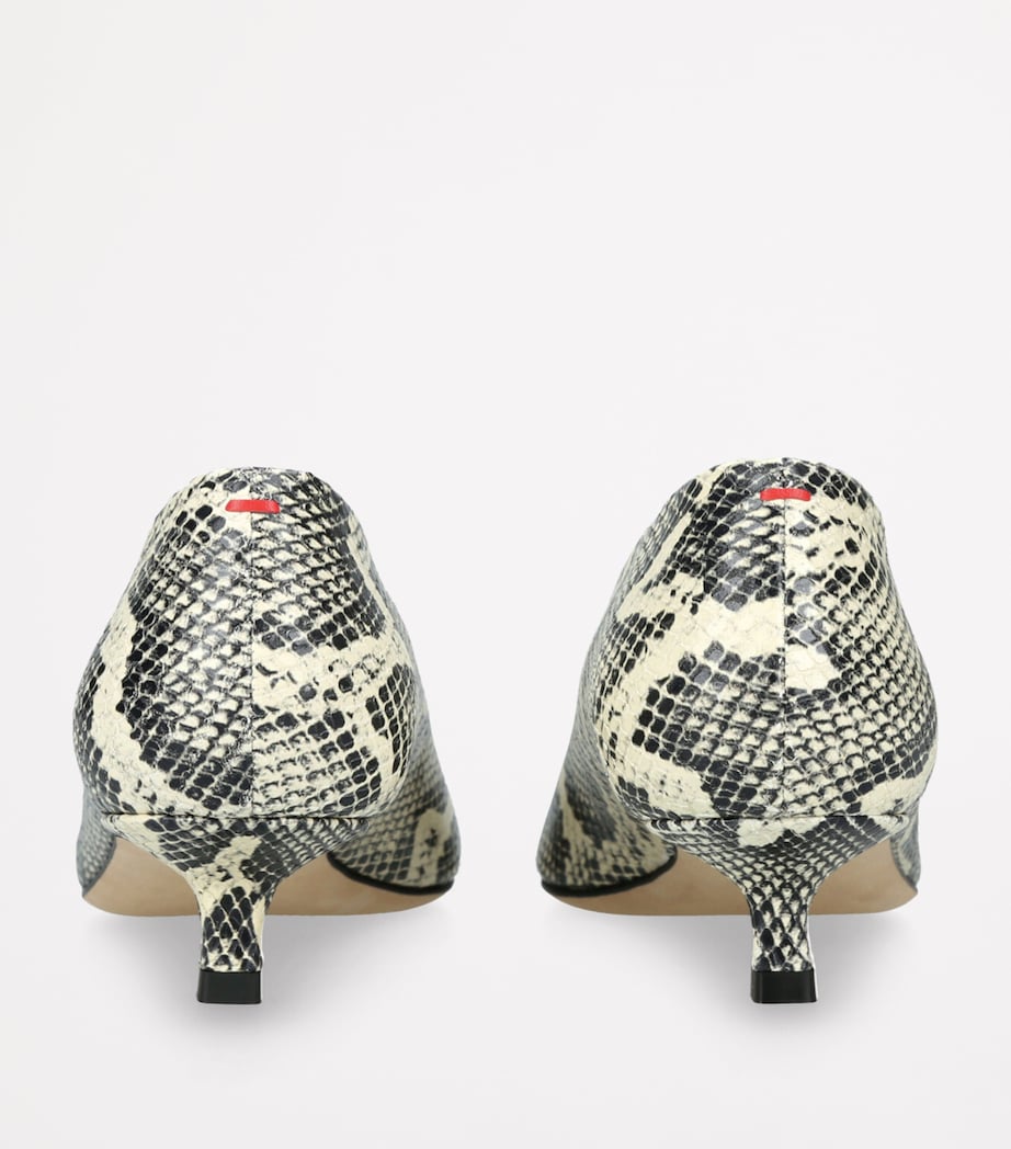 Aeyde Leather Snake Print Clara Pumps 35