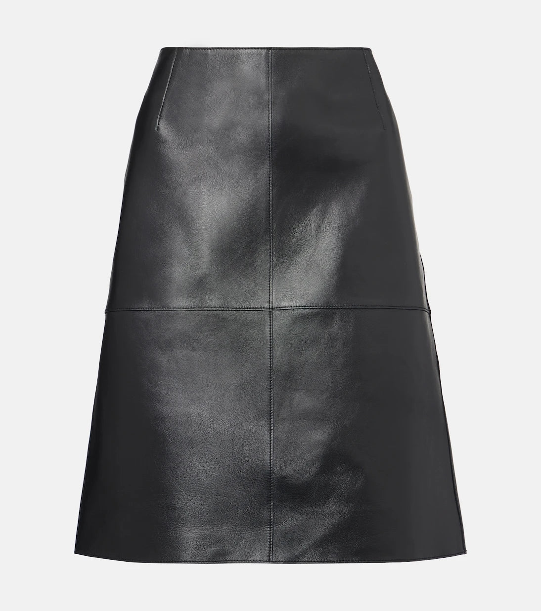 Toteme - Paneled leather midi skirt
