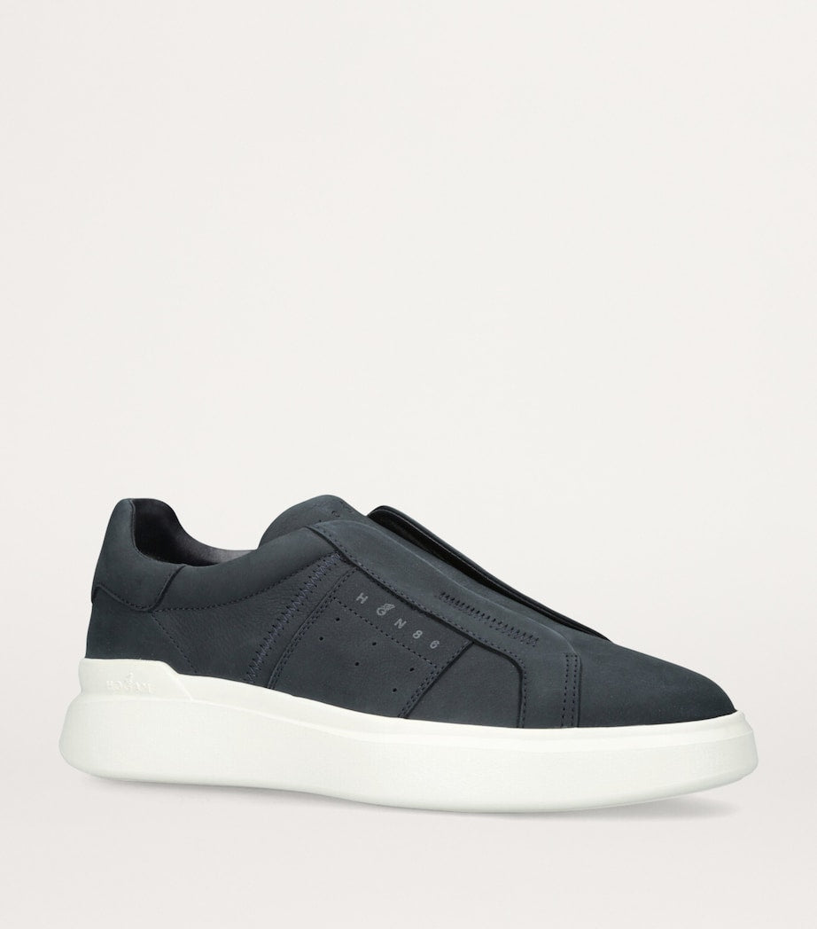 Suede Slip-On Sneakers NAVY