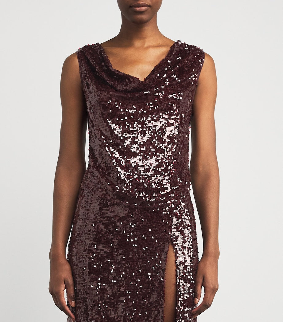 Purple Sequinned Top