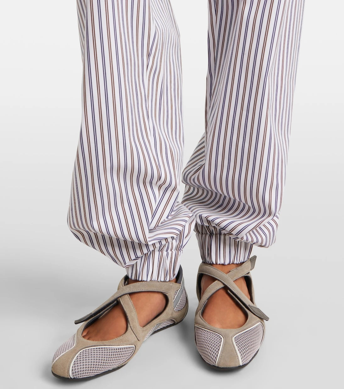 The Attico - Striped cotton sweatpants
