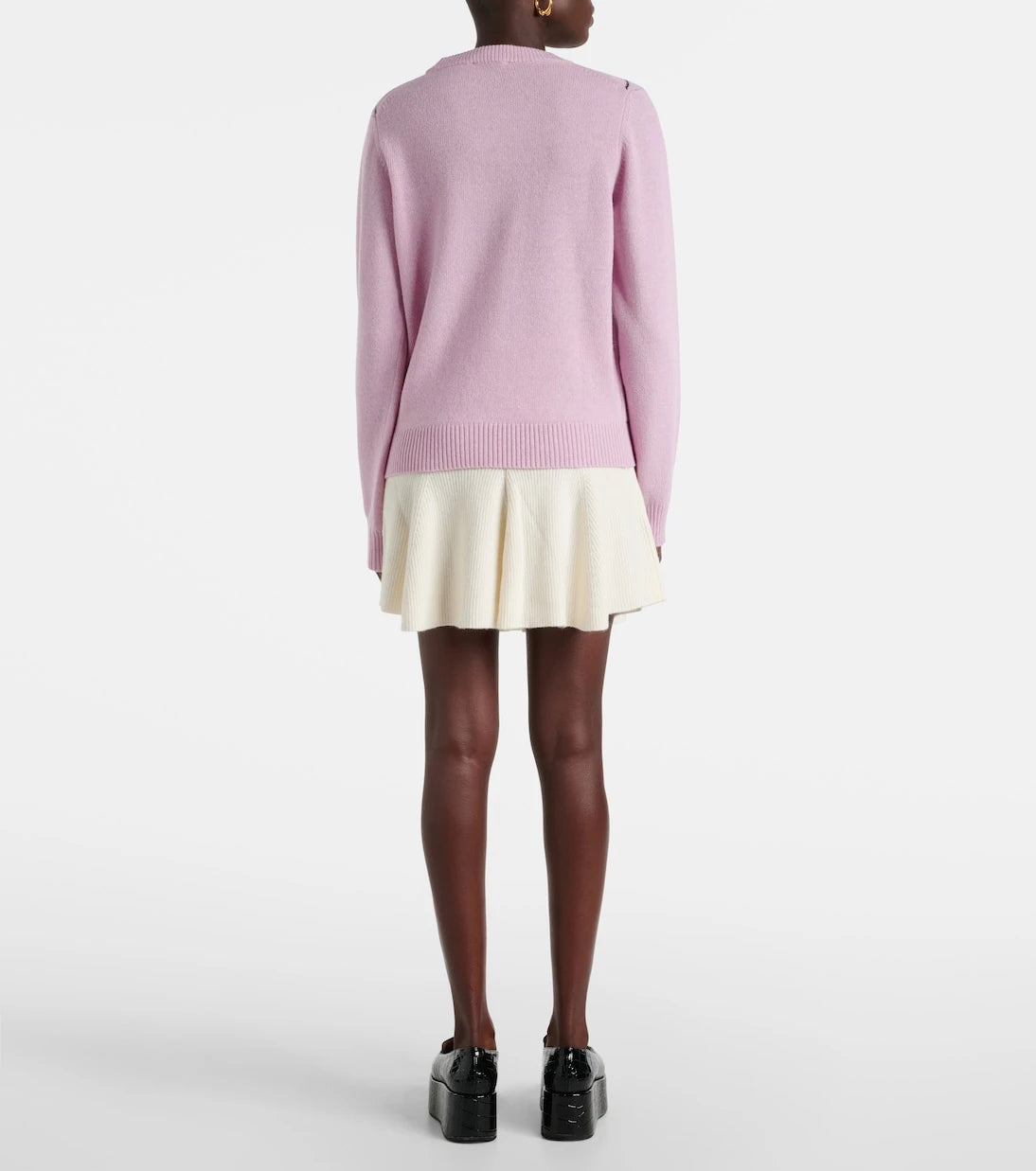 Ganni - Logo intarsia wool-blend sweater