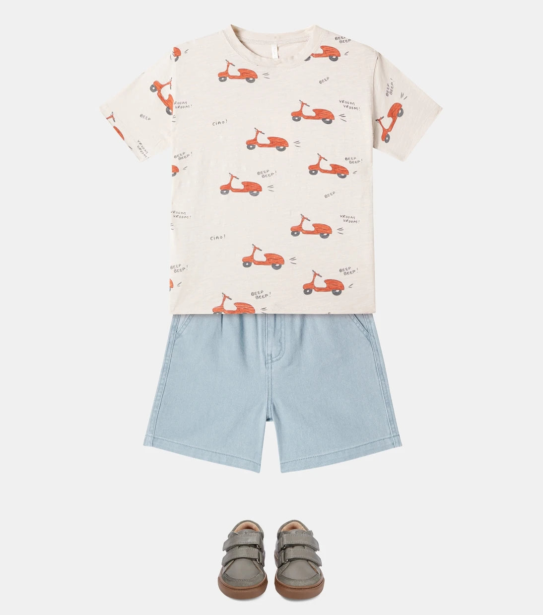 Rylee + Cru - Printed cotton slub T-shirt