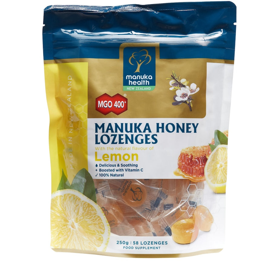 Manuka Health Mgo 400x Manuka Honey Lemon Lozenges (Pack of 58)