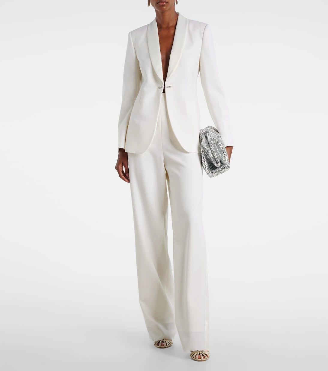 Max Mara - Satin-trimmed virgin wool gabardine blazer