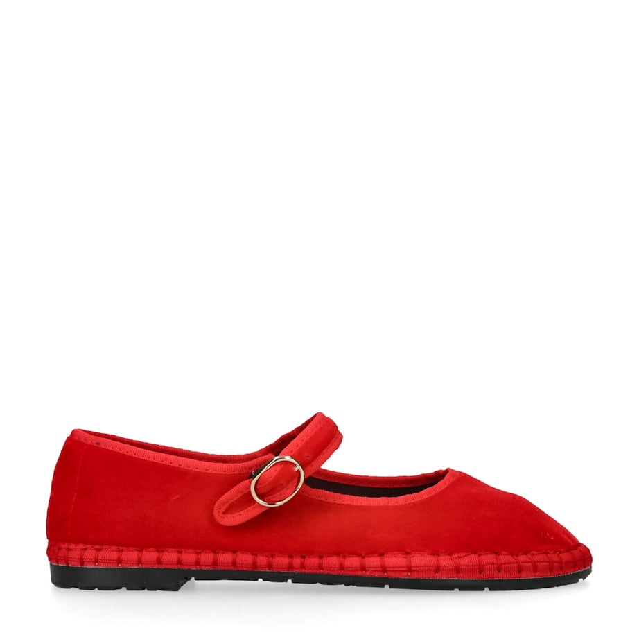 Flabelus Red Velvet Mellark Mary Jane Flats