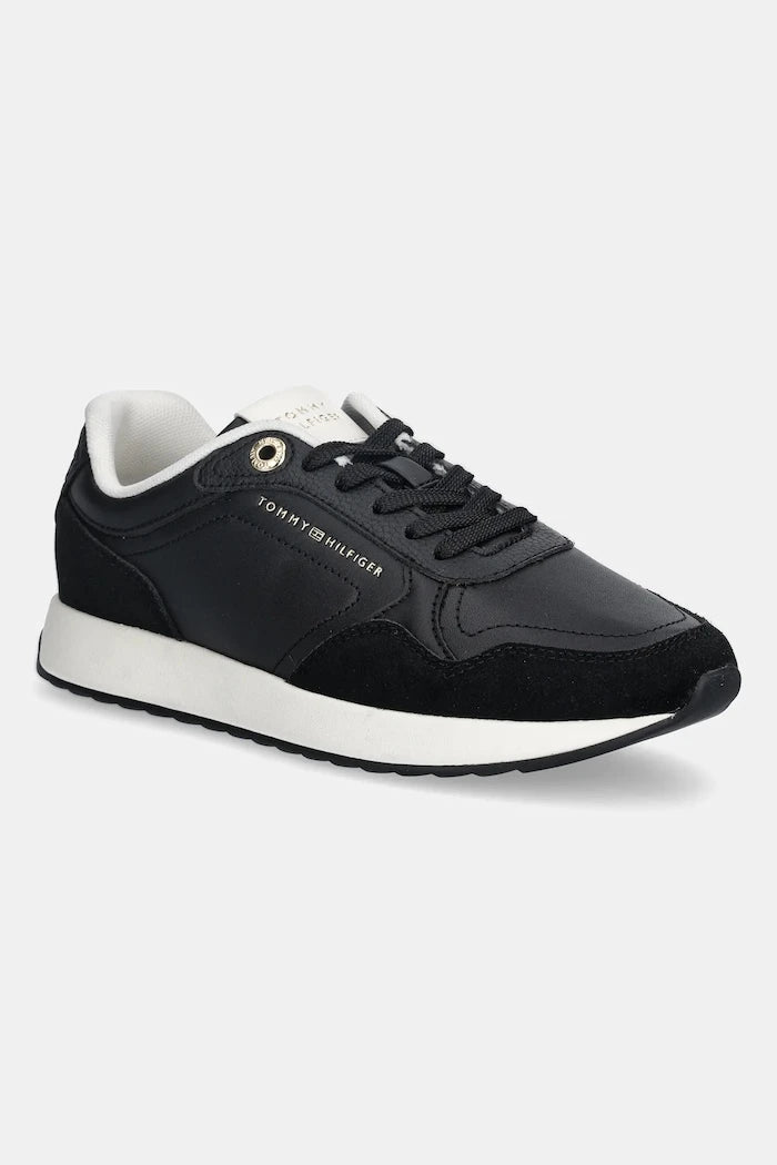 Кожени маратонки Tommy Hilfiger MONOGRAM MIX MATERIAL RUNNER