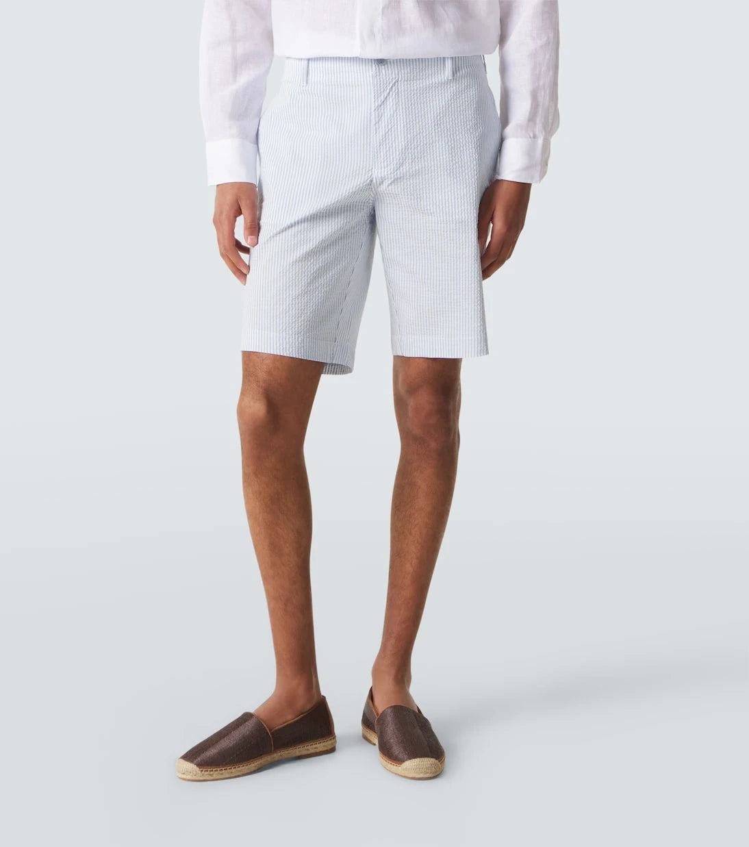 Vilebrequin - Brad striped seersucker Bermuda shorts