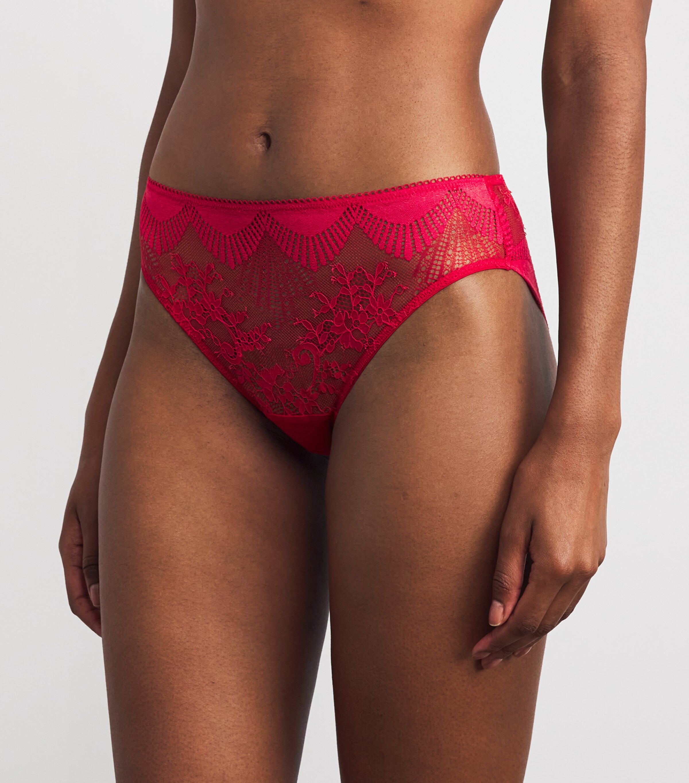 Wacoal Red Stretch-Lace Sensu Briefs