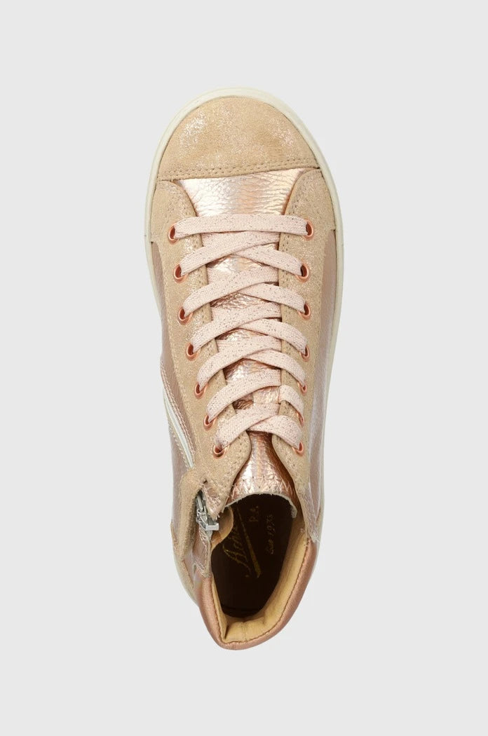Детски кожени маратонки Pom D'api SWAG ZIP LACE