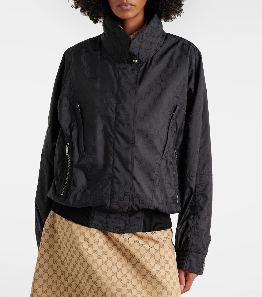 Gucci - GG cotton-trimmed jacket