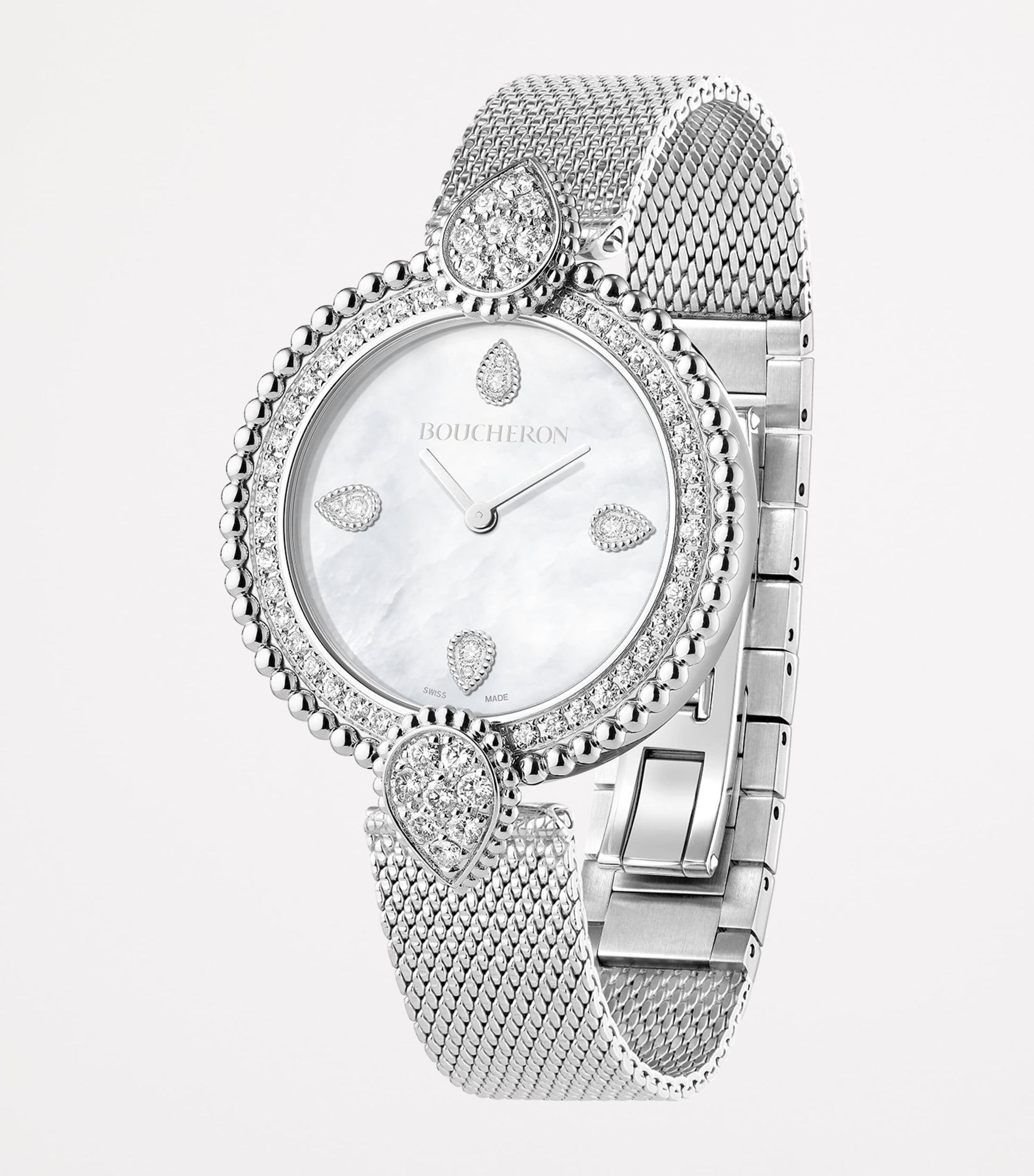 Boucheron Steel and Diamond Serpent Bohème Watch 32mm