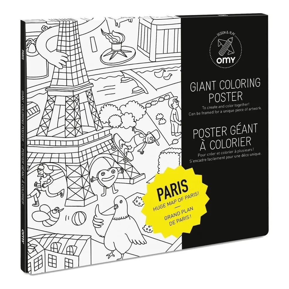 Omy - Giant Paris Colouring-in Poster