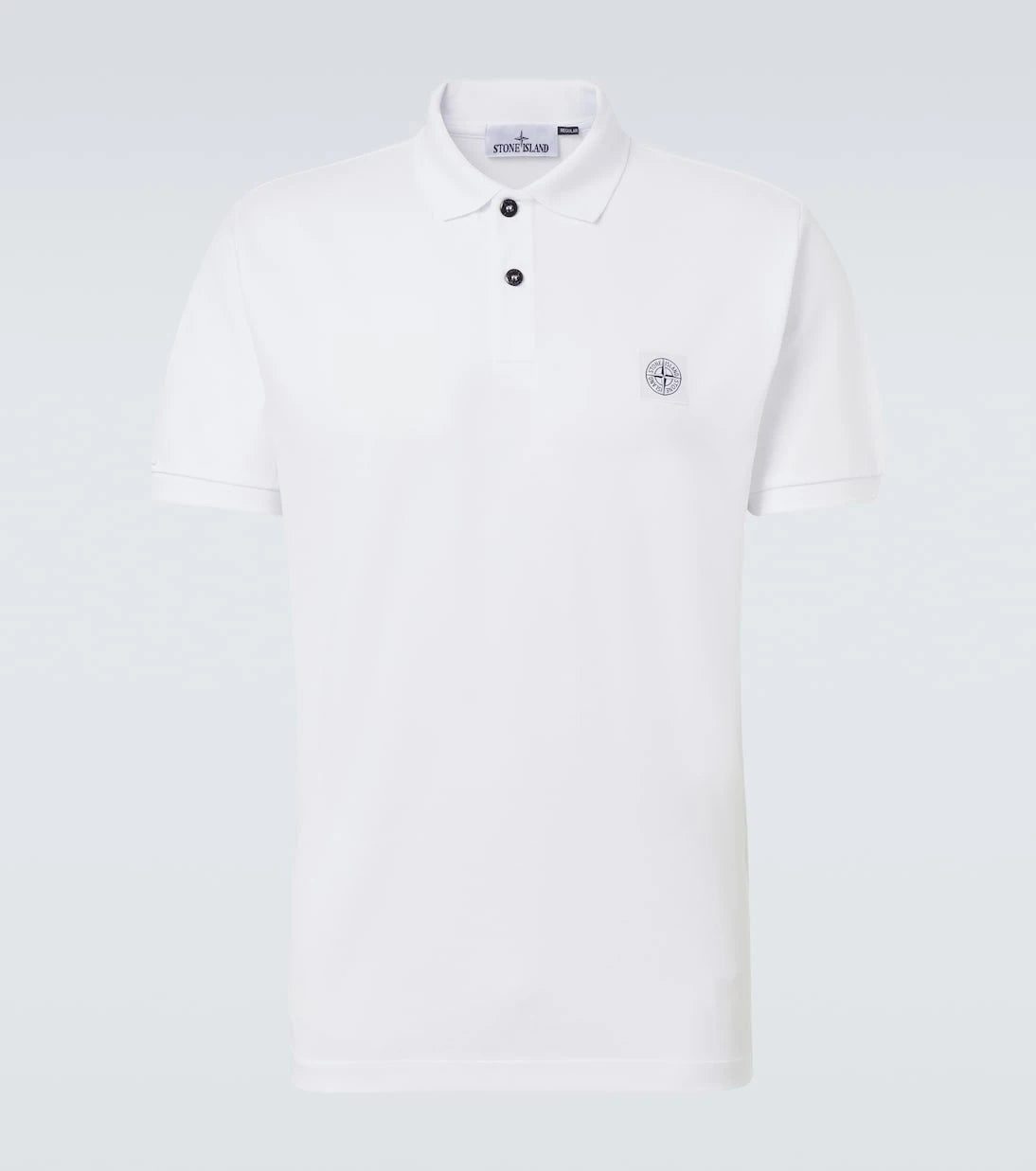 Stone Island - Compass cotton piqué polo shirt