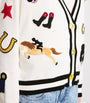 Alice+Olivia White Cotton Embroidered Bradley Cardigan