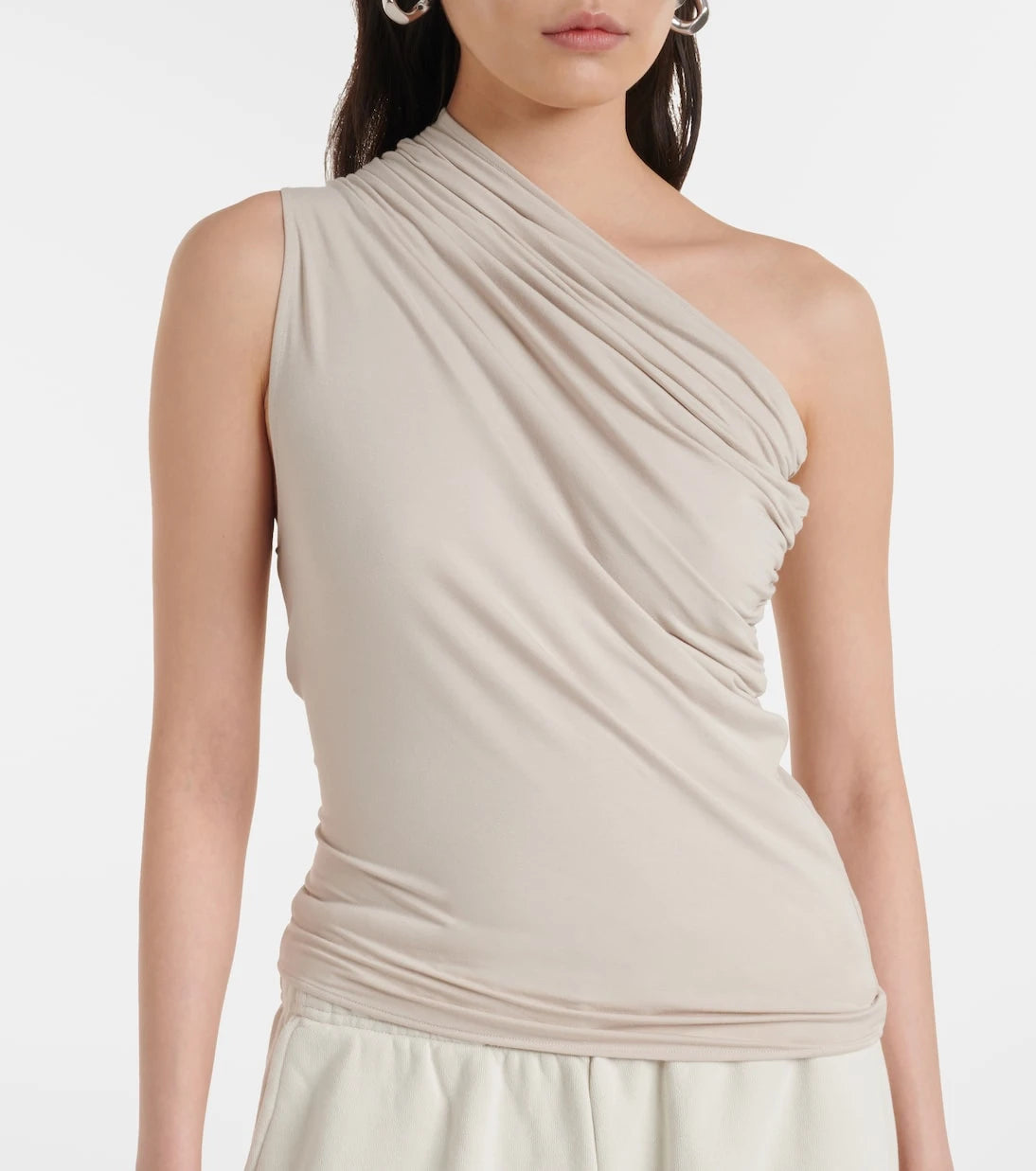 Entire Studios - Pillar ruched one-shoulder jersey top