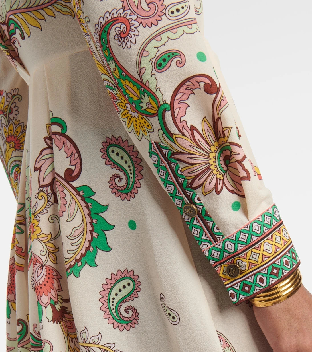 Etro - فستان ميدي بنقشة البيزلي